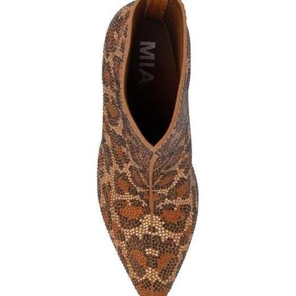 MIA Brown Marlena Leopard Spot Knit Boot 6.5 NWT - Picture 3 of 8